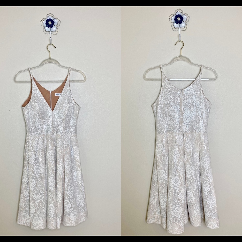 Dress the Population Collette Sequin Fit & Flare Sz S